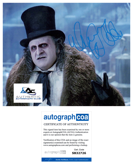 DANNY DEVITO AUTOGRAPH SIGNED 8x10 PHOTO PENGUIN BATMAN ACOA