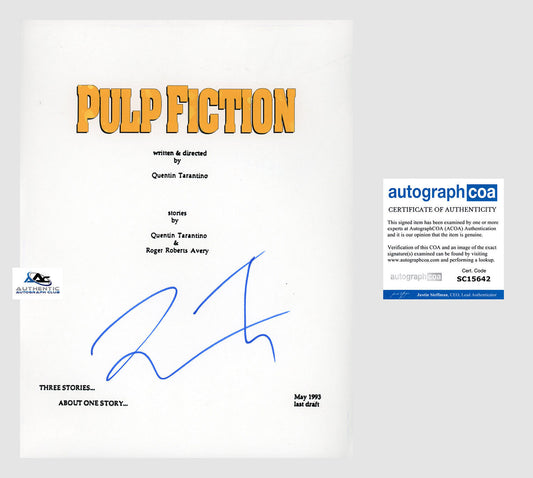 QUENTIN TARANTINO AUTOGRAPH SIGNED PULP FICTION SCRIPT ACOA