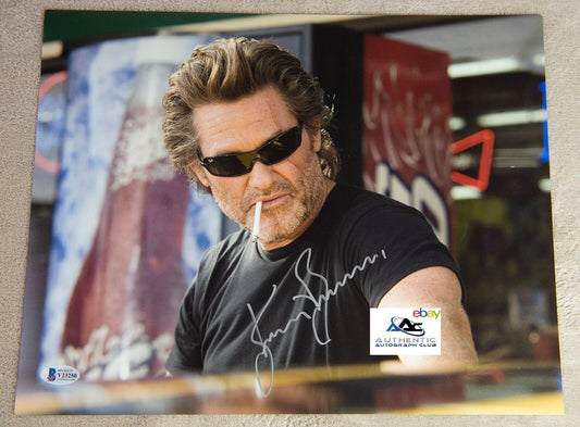 KURT RUSSELL AUTOGRAPH SIGNED 11x14 PHOTO DEATH PROOF BECKETT BAS