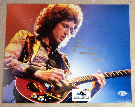 BRIAN MAY AUTOGRAPH SIGNED 11x14 PHOTO QUEEN BECKETT BAS