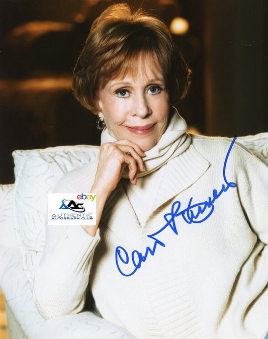 CAROL BURNETT AUTOGRAPH SIGNED 8x10 PHOTO CAROL BURNETT SHOW COA