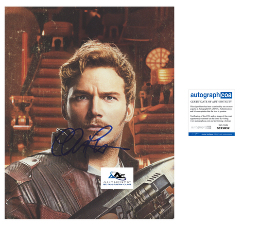 CHRIS PRATT AUTOGRAPH SIGNED 11X14 PHOTO AVENGERS INFINITY WAR STAR-LORD ACOA