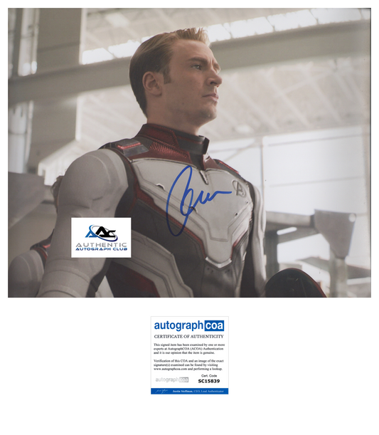 CHRIS EVANS AUTOGRAPH SIGNED 11X14 PHOTO CAPTAIN AMERICA MARVEL ACOA