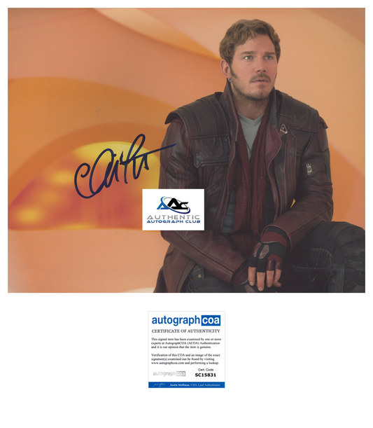 CHRIS PRATT AUTOGRAPH SIGNED 11X14 PHOTO AVENGERS INFINITY WAR STAR-LORD ACOA