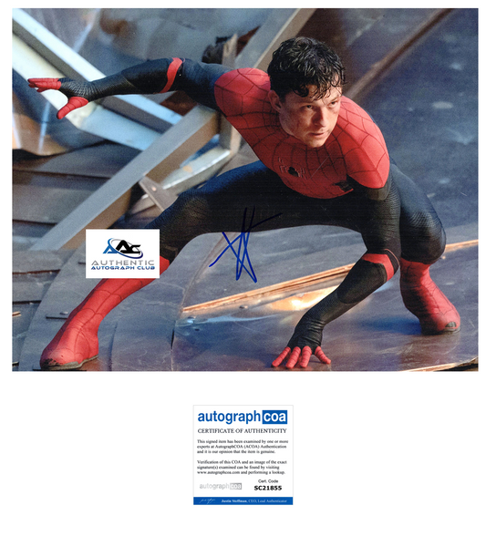 TOM HOLLAND AUTOGRAPH SIGNED 11X14 PHOTO SPIDERMAN MARVEL ACOA