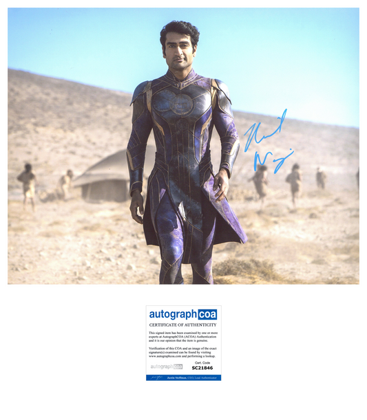 KUMAIL NANJIANI AUTOGRAPH SIGNED 11X14 PHOTO MARVEL ETERNALS ACOA