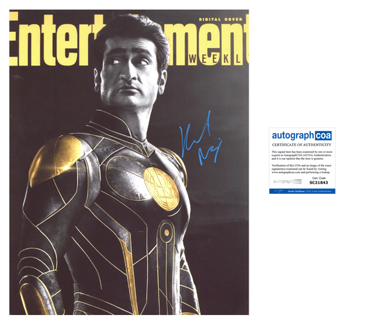 KUMAIL NANJIANI AUTOGRAPH SIGNED 11X14 PHOTO MARVEL ETERNALS ACOA