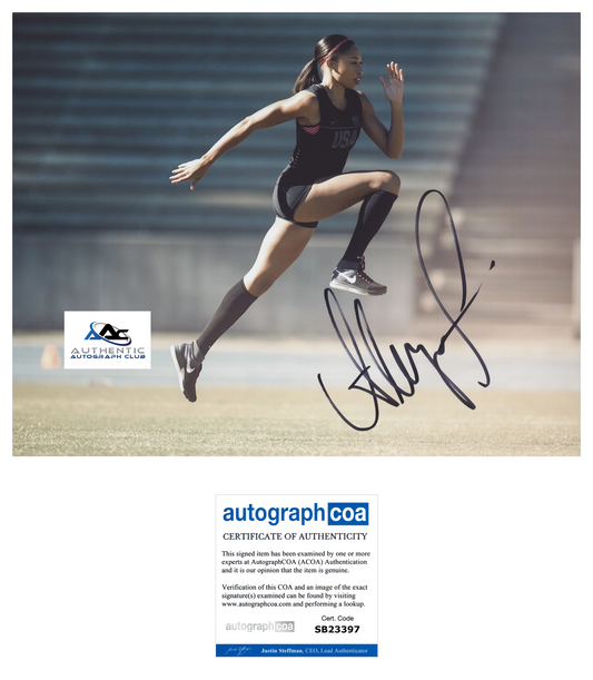 ALLYSON FELIX AUTOGRAPH SIGNED 11x14 PHOTO US OLYMPICS TRACK AND FIELD ACOA