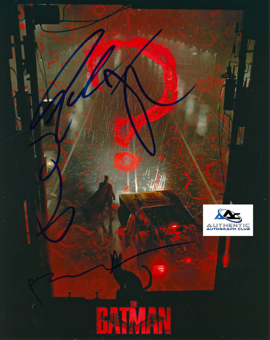 ROBERT PATTINSON AND CAST AUTOGRAPH SIGNED 8X10 PHOTO THE BATMAN DC COMICS COA