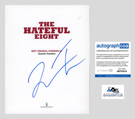 QUENTIN TARANTINO AUTOGRAPH SIGNED THE HATEFUL EIGHT SCRIPT ACOA