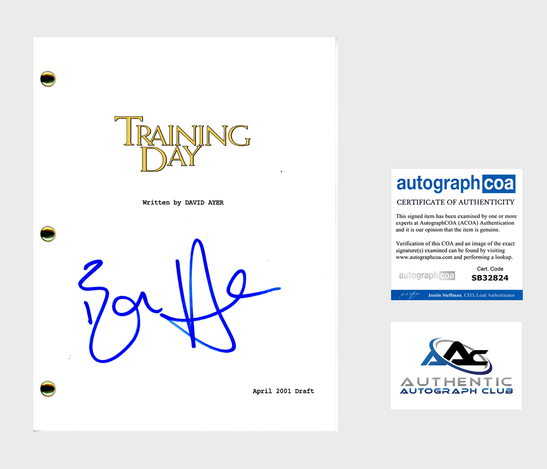 ETHAN HAWKE AUTOGRAPH SIGNED TRAINING DAY FULL SCRIPT ACOA