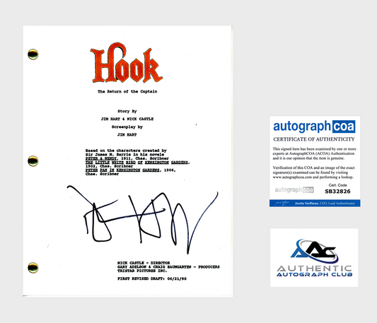 DUSTIN HOFFMAN AUTOGRAPH SIGNED HOOK COMPLETE FULL SCRIPT ACOA