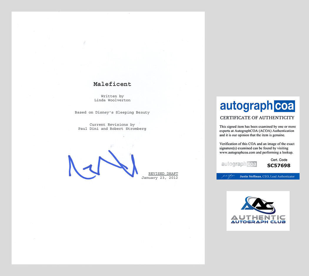 ANGELINA JOLIE AUTOGRAPH SIGNED MALEFICENT FULL SCRIPT ACOA