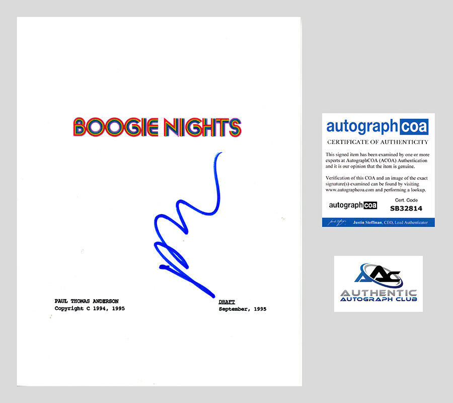 PAUL THOMAS ANDERSON AUTOGRAPH SIGNED BOOGIE NIGHTS FULL SCRIPT ACOA