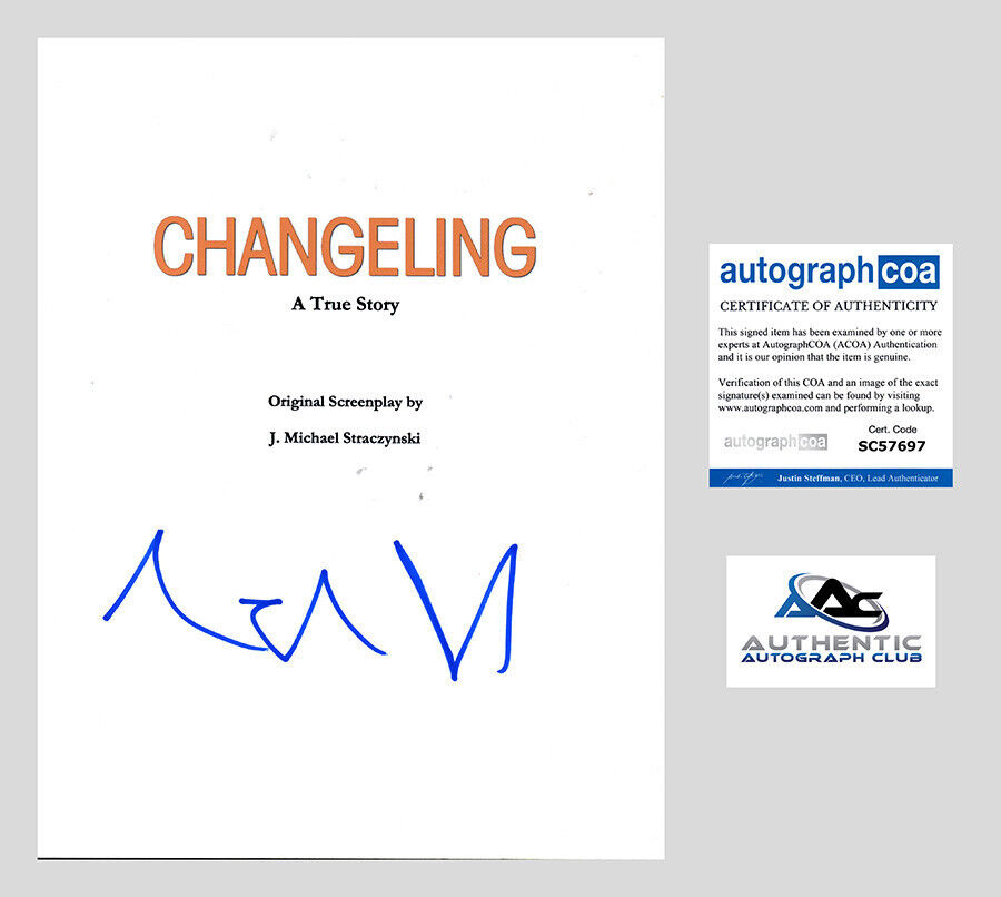 ANGELINA JOLIE AUTOGRAPH SIGNED CHANGELING FULL SCRIPT ACOA