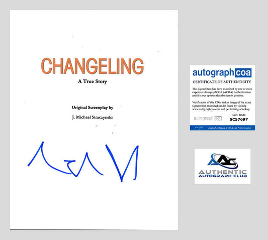 ANGELINA JOLIE AUTOGRAPH SIGNED CHANGELING FULL SCRIPT ACOA