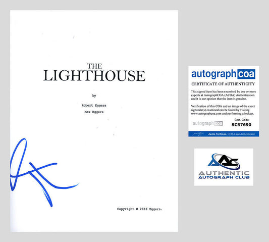 WILLEM DAFOE AUTOGRAPH SIGNED THE LIGHTHOUSE FULL SCRIPT ACOA