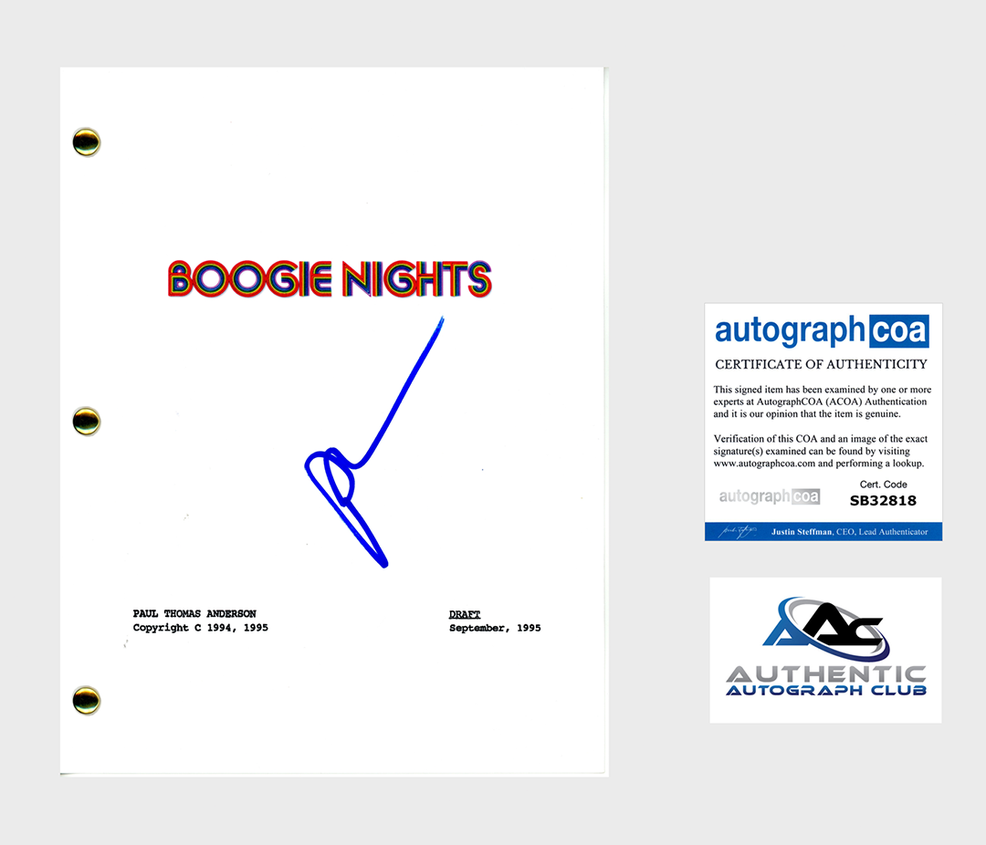 PAUL THOMAS ANDERSON AUTOGRAPH SIGNED BOOGIE NIGHTS FULL SCRIPT ACOA