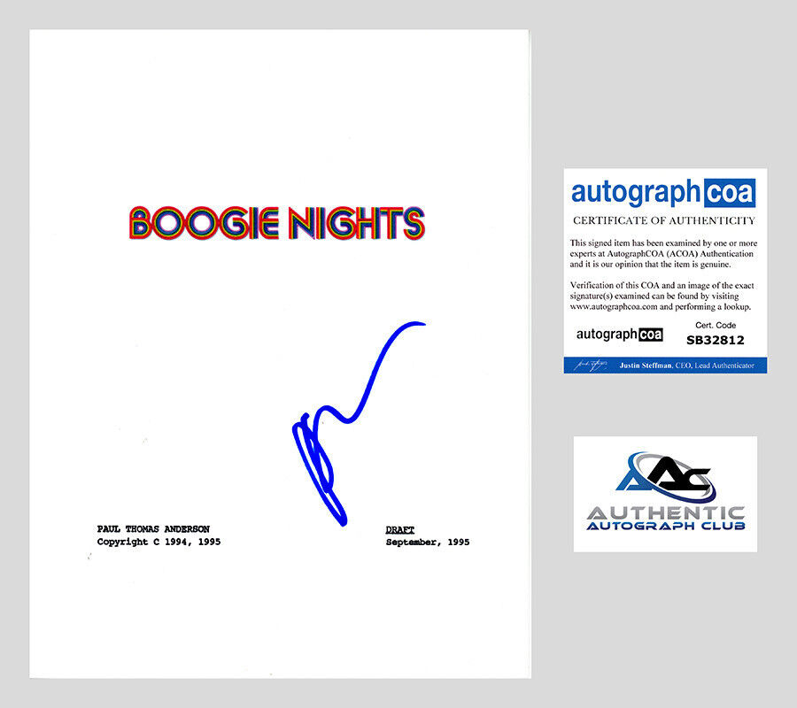 PAUL THOMAS ANDERSON AUTOGRAPH SIGNED BOOGIE NIGHTS FULL SCRIPT ACOA