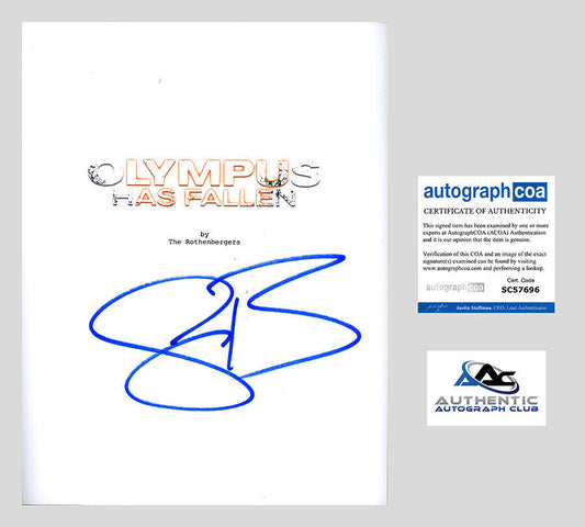 GERARD BUTLER AUTOGRAPH SIGNED OLYMPUS HAS FALLEN FULL SCRIPT ACOA