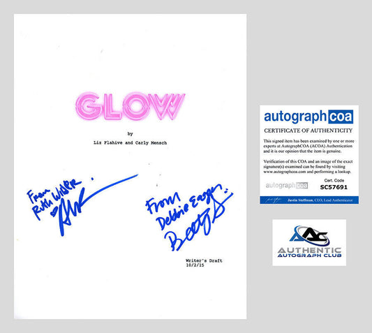 ALISON BRIE AND BETTY GILPIN AUTOGRAPH SIGNED GLOW FULL SCRIPT ACOA