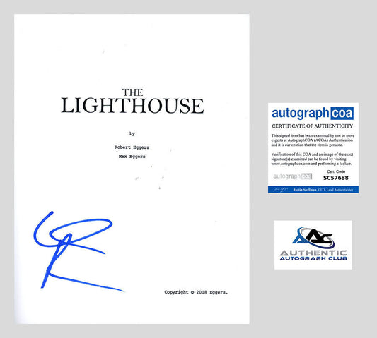 WILLEM DAFOE AUTOGRAPH SIGNED THE LIGHTHOUSE FULL SCRIPT ACOA