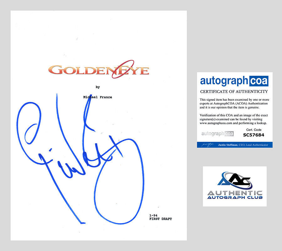 PIERCE BROSNAN AUTOGRAPH SIGNED GOLDENEYE JAMES BOND FULL SCRIPT ACOA