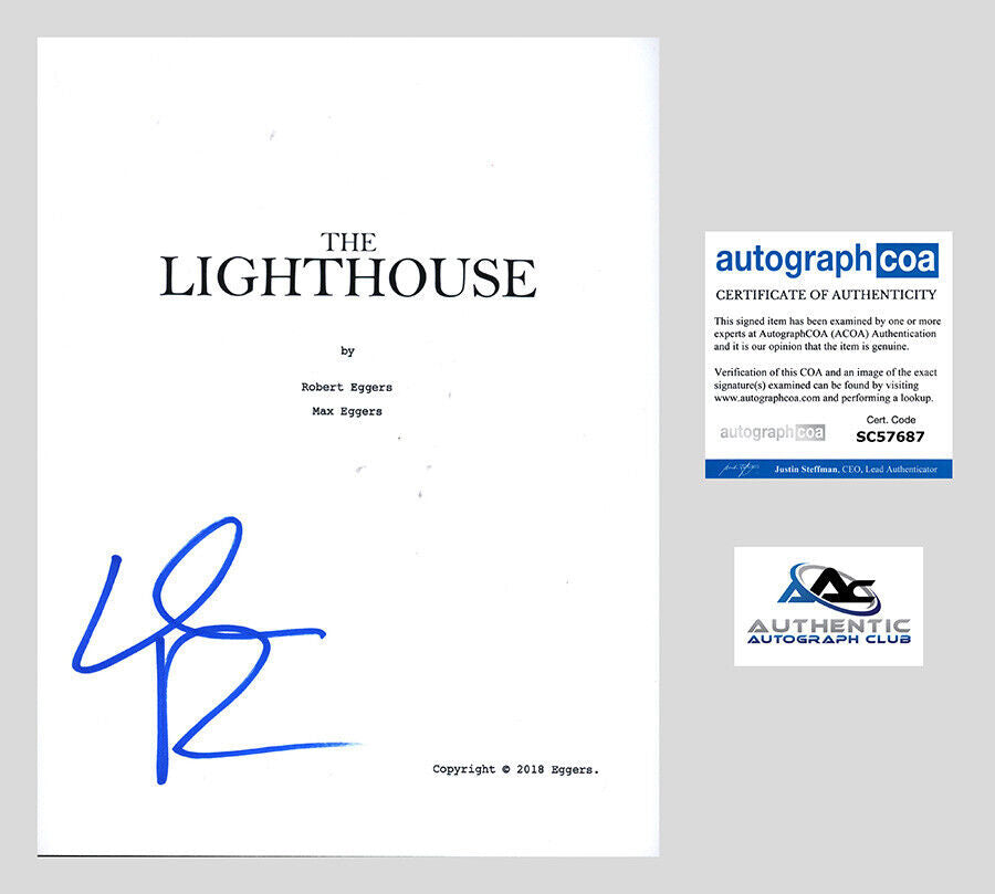 WILLEM DAFOE AUTOGRAPH SIGNED THE LIGHTHOUSE FULL SCRIPT ACOA