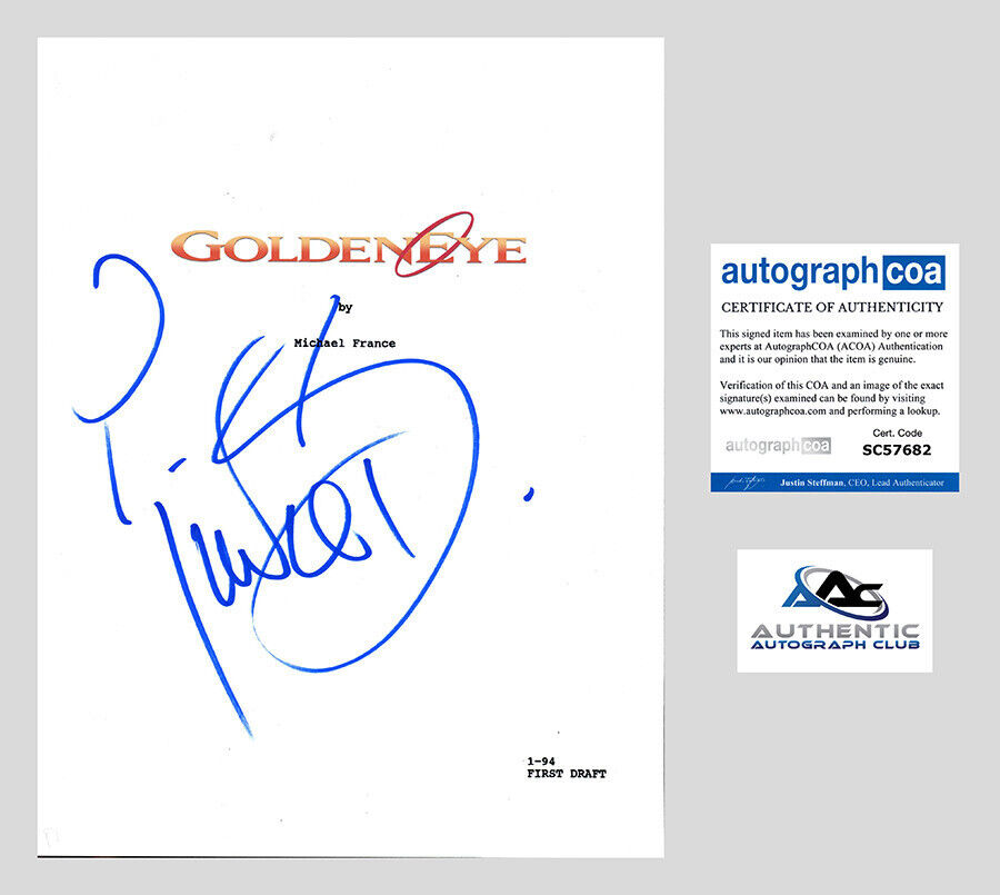 PIERCE BROSNAN AUTOGRAPH SIGNED GOLDENEYE JAMES BOND FULL SCRIPT ACOA