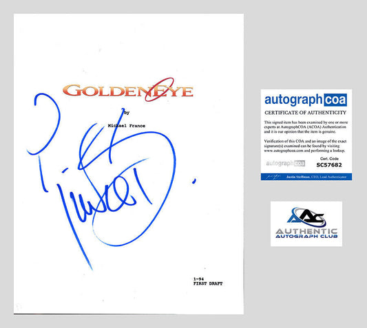 PIERCE BROSNAN AUTOGRAPH SIGNED GOLDENEYE JAMES BOND FULL SCRIPT ACOA