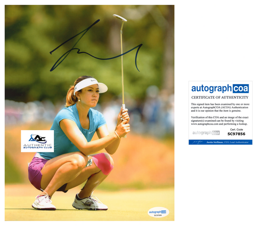 MICHELLE WIE AUTOGRAPH SIGNED 8x10 PHOTO LPGA GOLFER ACOA