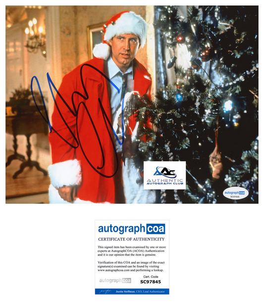 CHEVY CHASE AUTOGRAPH SIGNED 8x10 PHOTO CHRISTMAS VACATION ACOA