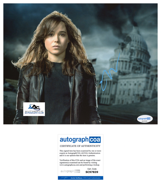 ELLIOT PAGE ELLEN PAGE AUTOGRAPH SIGNED 8x10 PHOTO X-MEN JUNO ACOA