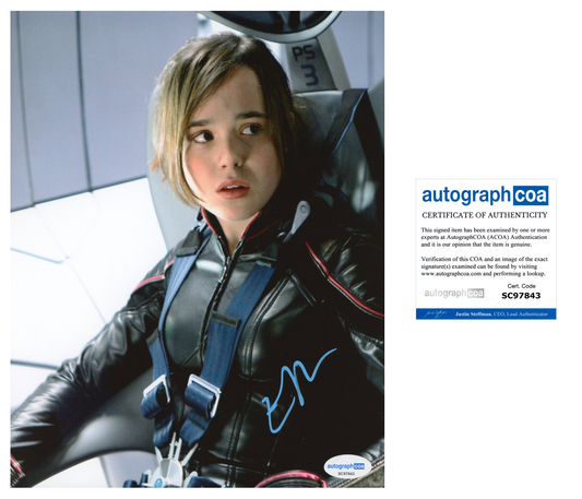 ELLIOT PAGE ELLEN PAGE AUTOGRAPH SIGNED 8x10 PHOTO X-MEN JUNO ACOA