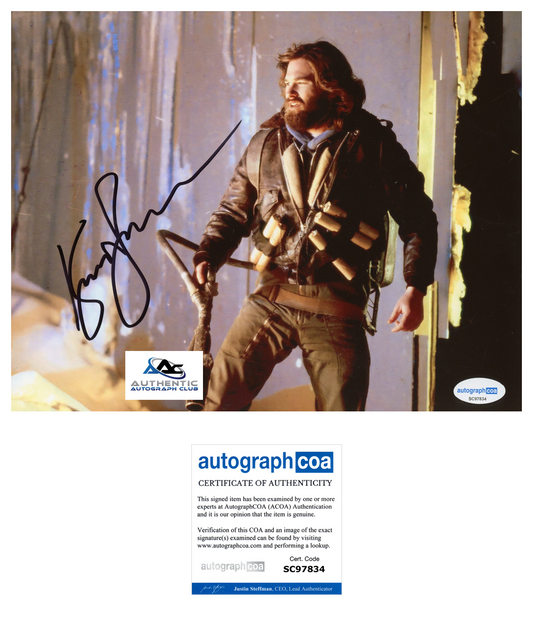 KURT RUSSELL AUTOGRAPH SIGNED 8x10 PHOTO ACOA