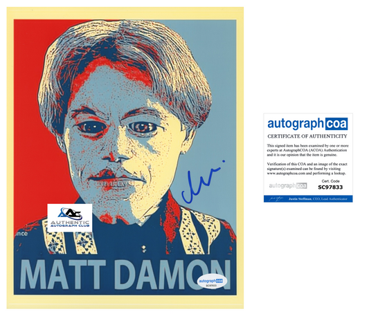 MATT DAMON AUTOGRAPH SIGNED 8x10 PHOTO ACOA