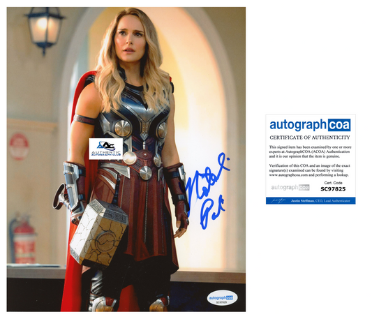 NATALIE PORTMAN AUTOGRAPH SIGNED 8x10 PHOTO THOR LOVE AND THUNDER ACOA