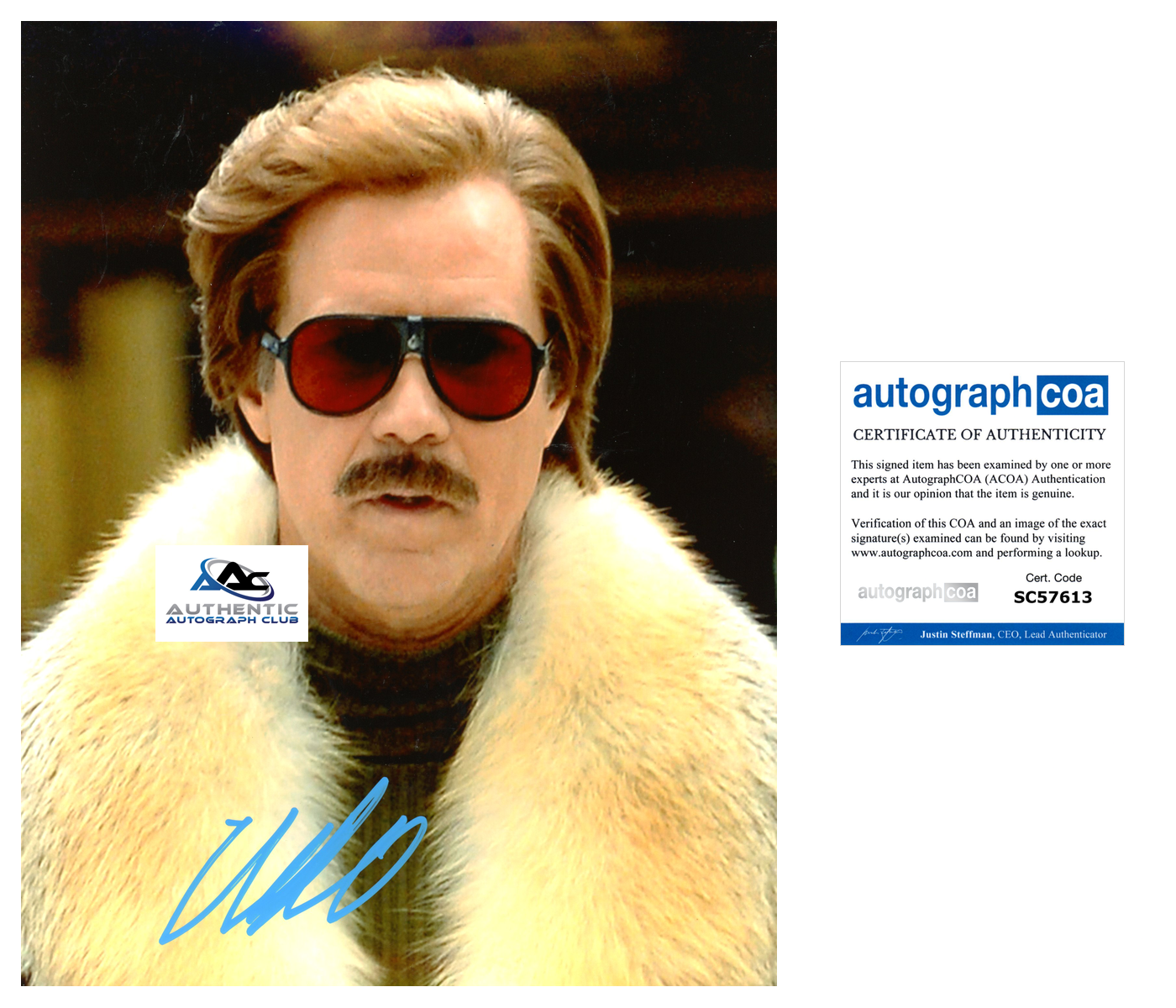 WILL FERRELL AUTOGRAPH SIGNED 8x10 PHOTO ELF ANCHORMAN ACOA