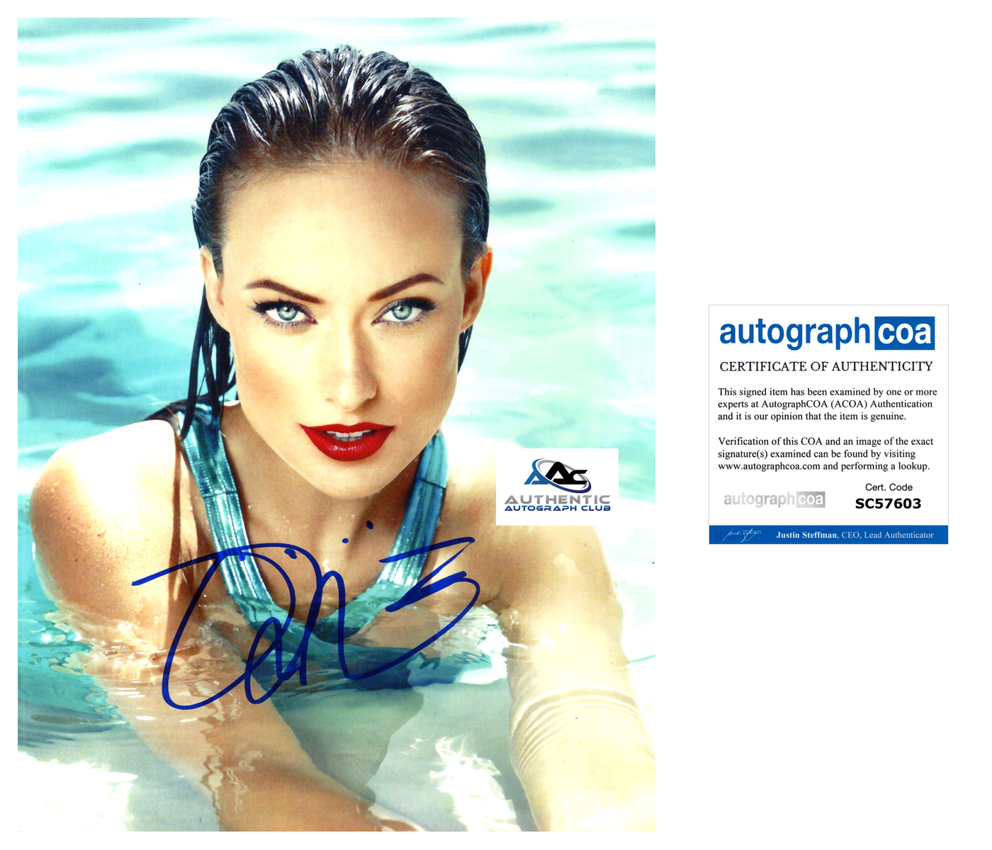 OLIVIA WILDE AUTOGRAPH SIGNED 8x10 PHOTO ACOA