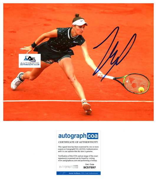 MARKETA VONDROUSOVA AUTOGRAPH SIGNED 8x10 PHOTO TENNIS ACOA