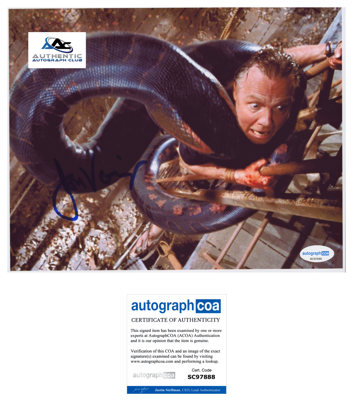 JON VOIGHT AUTOGRAPH SIGNED 8x10 PHOTO ANACONDA ACOA