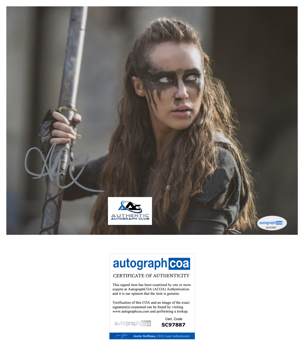 ALYCIA DEBNAM CAREY AUTOGRAPH SIGNED 8x10 PHOTO THE 100 FEAR THE WALKING ACOA