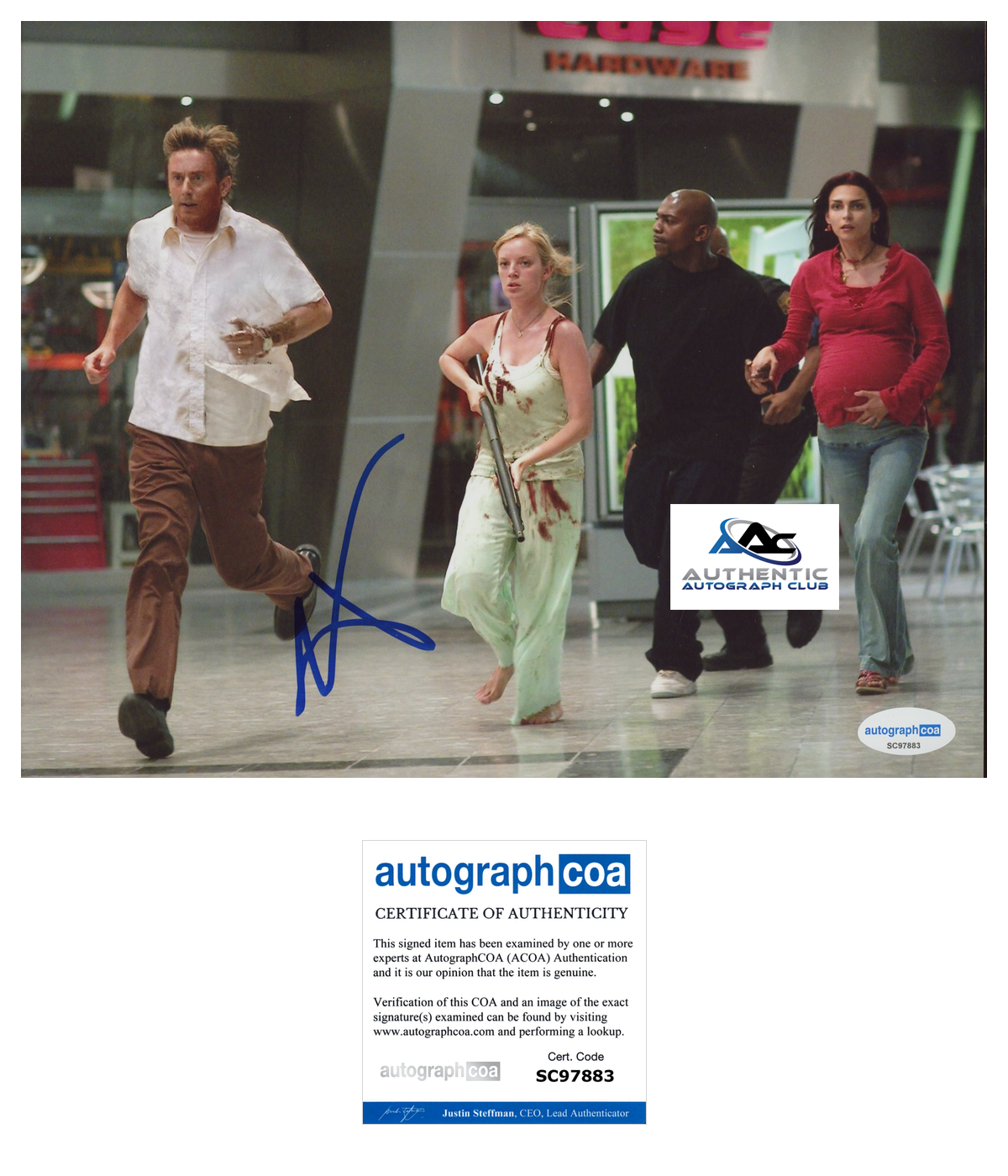 JAKE WEBER AUTOGRAPH SIGNED 8x10 PHOTO DAWN OF THE DEAD ACOA