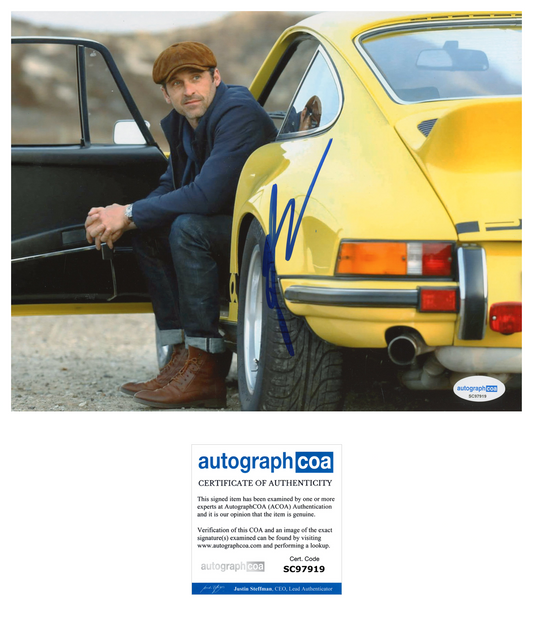 PATRICK DEMPSEY AUTOGRAPH SIGNED 8X10 PHOTO GREYS ANATOMY RACING ACOA