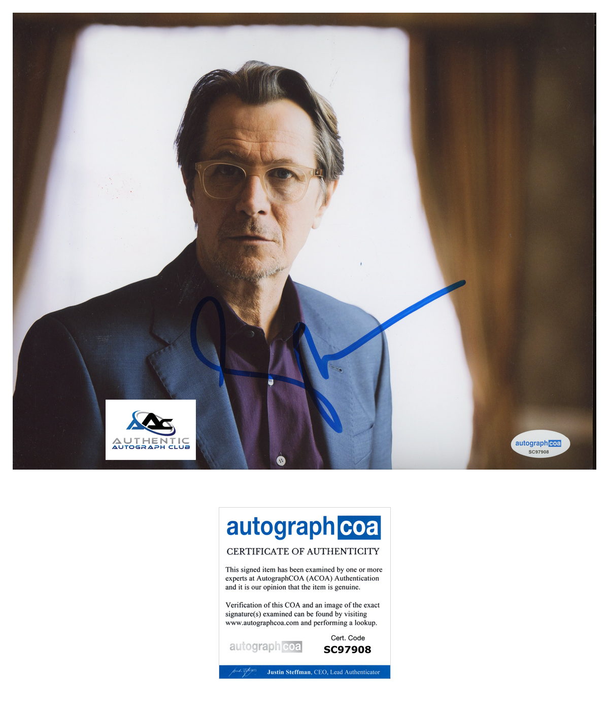 GARY OLDMAN AUTOGRAPH SIGNED 8x10 PHOTO ACOA