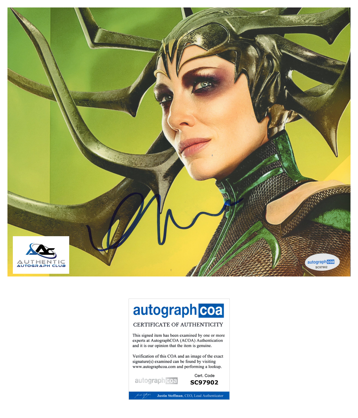 CATE BLANCHETT AUTOGRAPH SIGNED 8X10 THOR VILLAN RAGNAROK PHOTO ACOA