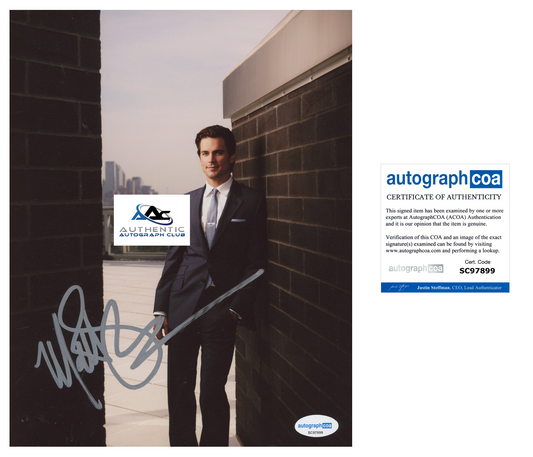 MATTHEW MATT BOMER AUTOGRAPH SIGNED 8X10 PHOTO WHITE COLLAR ACOA