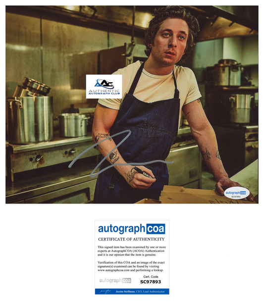 JEREMY ALLEN WHITE AUTOGRAPH SIGNED 8x10 PHOTO THE BEAR ACOA