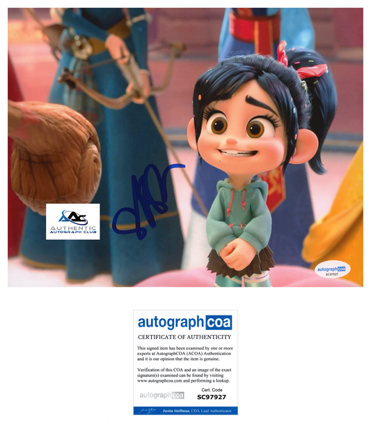 COMEDIAN SARAH SILVERMAN AUTOGRAPH SIGNED 8X10 PHOTO VANELLOPE WRECK IT RALPH