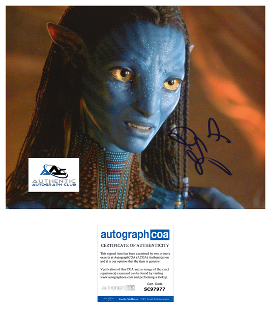 ZOE SALDANA AUTOGRAPH SIGNED 8x10 PHOTO GAMORA GUARDIANS OF THE GALAXY ACOA